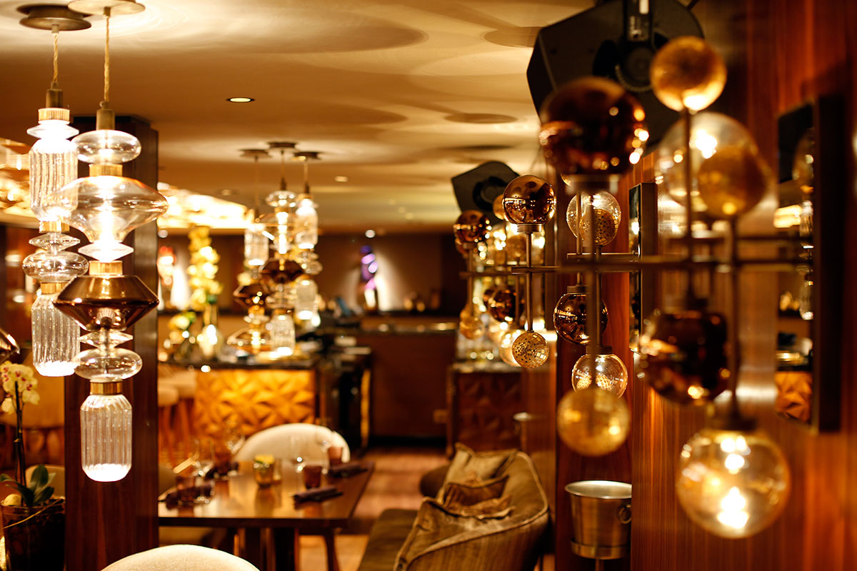 Lighting details make this charming hotel
