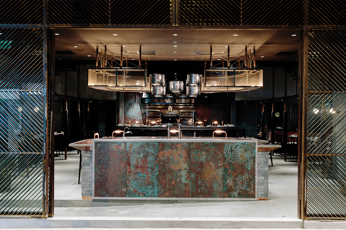 Cuisine and interiors, an interpretation with character
