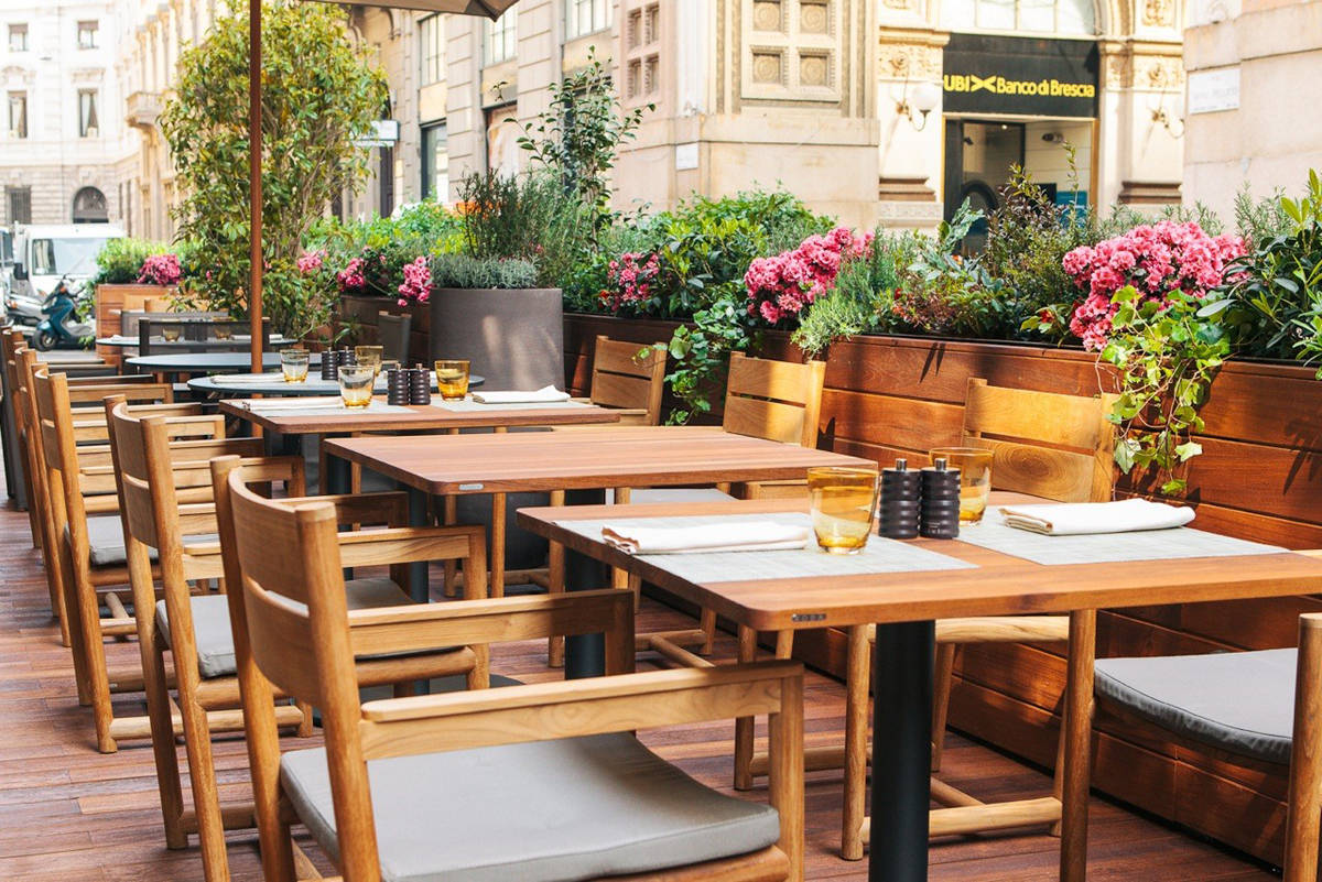 Roda per il dehor al Park Hyatt Milano