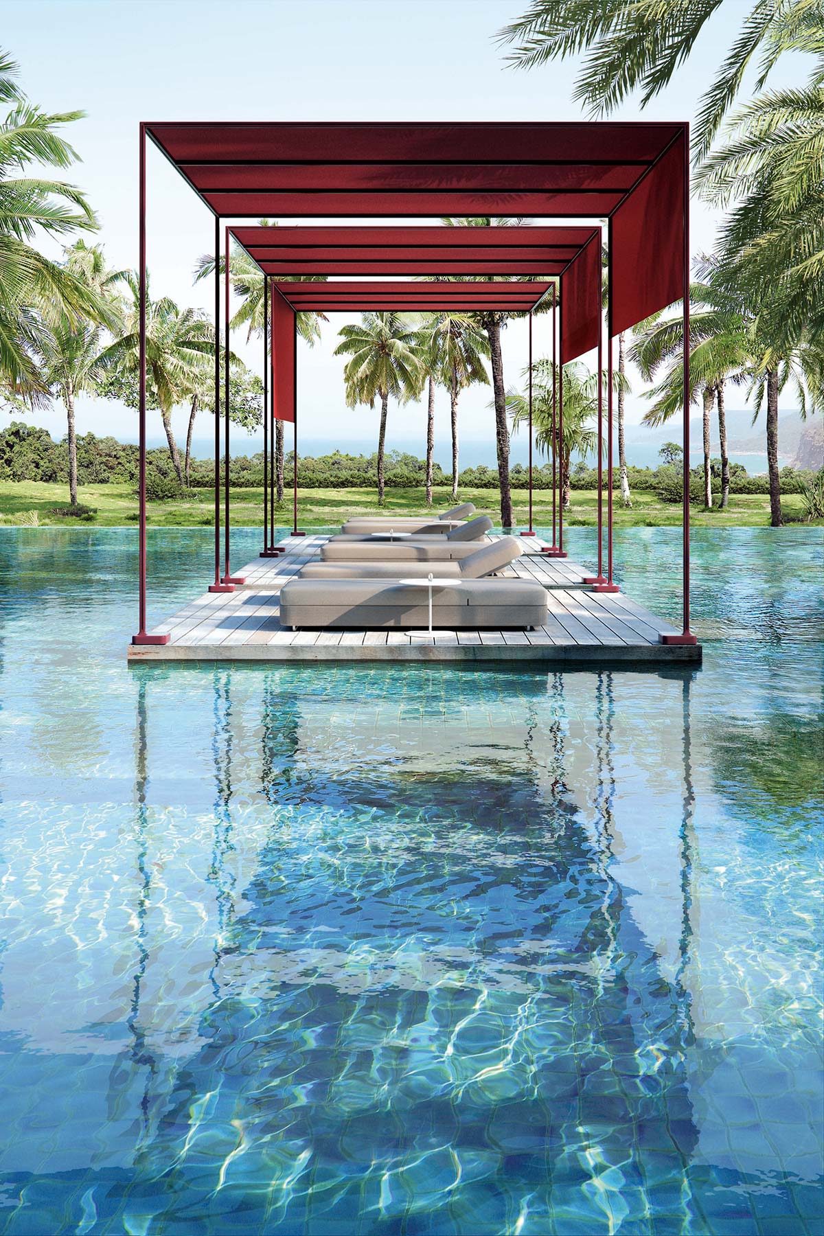 Resort by Paola Lenti Landscapes Collection, Design Metrica by Bruno Fattorini, Robin Rizzini - Photo © Paola Lenti