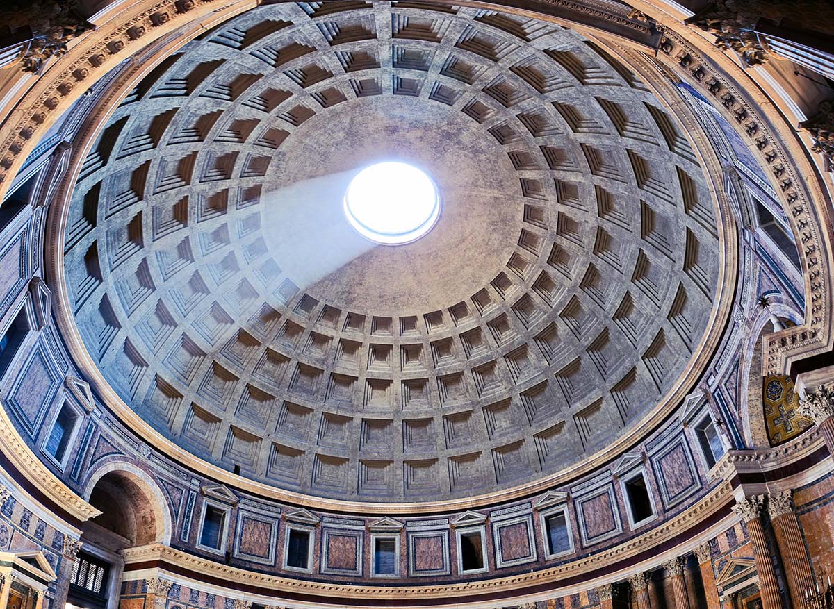 From a study on the Pantheon, the concrete of the future