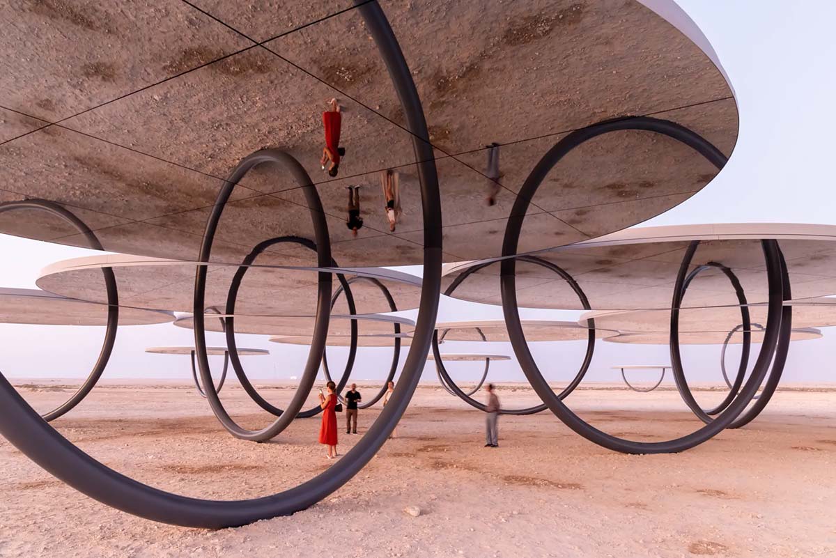 Shadows travelling on the sea of the day by Olafur Eliasson - Northern Heritage sites, Doha, Qatar, 2022 - Photo © Iwan Baan