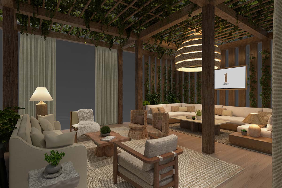 1 Hotels Designed by Nature - Rendering © Sonny+Ash