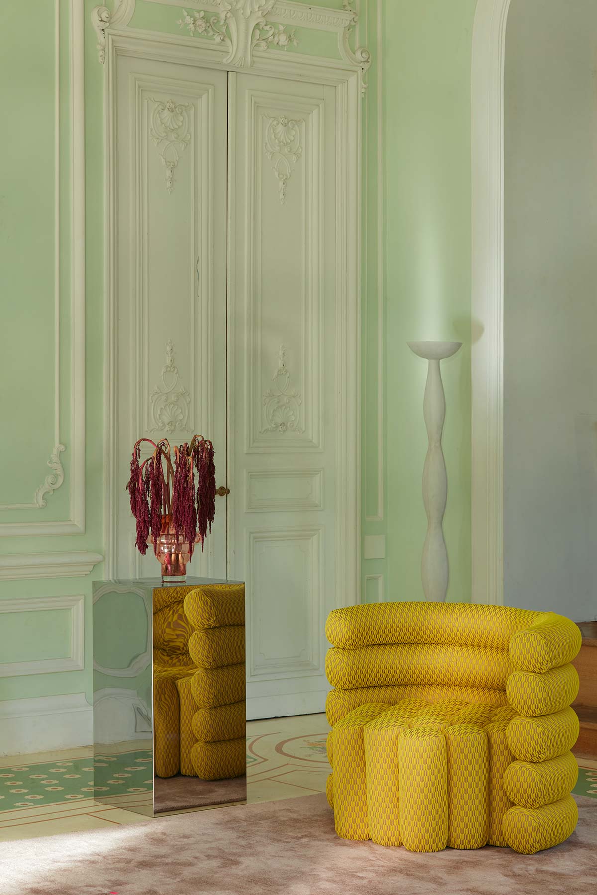 Transat Mimosa, Les Bains collection by Métaphores, design Emilie Paralitici - Photo © Gaëlle Le Boulicaut