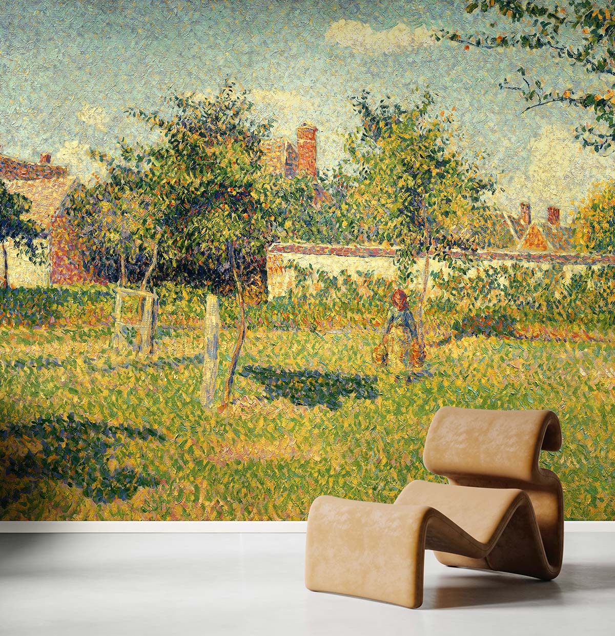 Donna in un prato by WallPepper®/Group, design Camille Pissarro