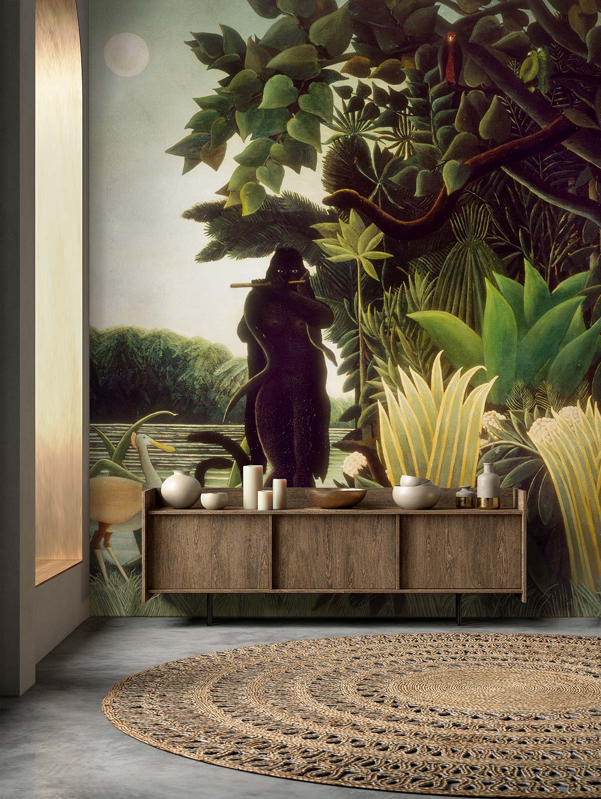 Incanatrice di serpenti by WallPepper®/Group, design Henri Rousseau