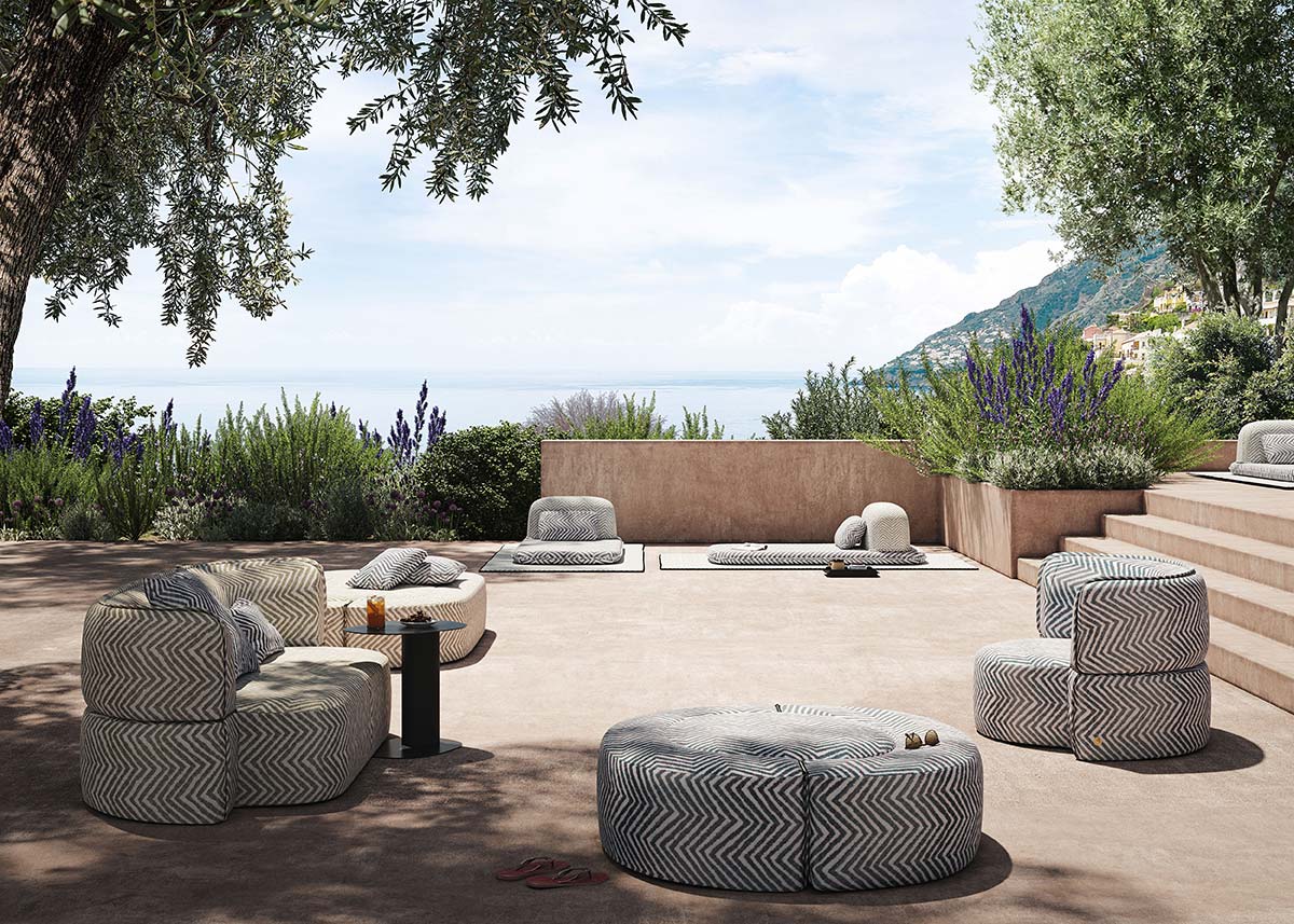 Ensemble Caillou Outdoor by Liu Jo Living, design Simone Cagnazzo