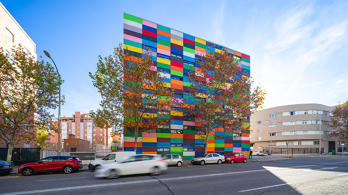 Carabanchel 24 “Pixelated Building”, Madrid - Photo © David Spence del Valle