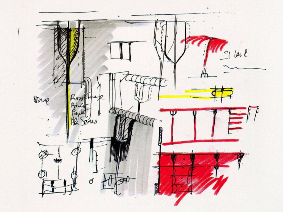 Cina Kitchen schetch 1986 - © Fondazione studio museo Vico Magistretti