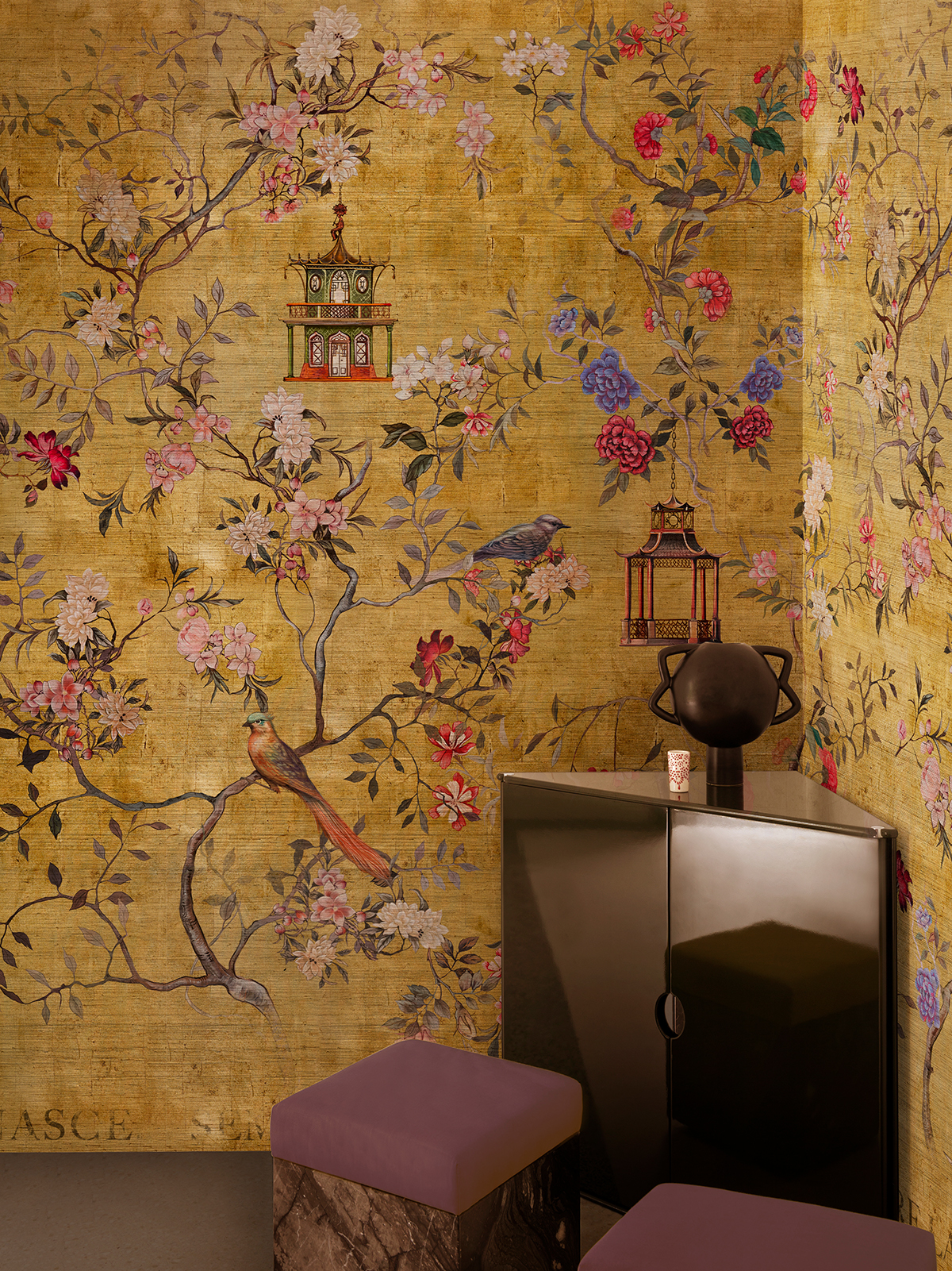 Oriental gold by Wall&decò, design Eva Germani