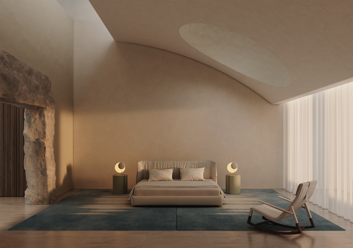 Downtown Design 2025_Poltrona Frau_Memoria Rug_Interior Scene Bedroom