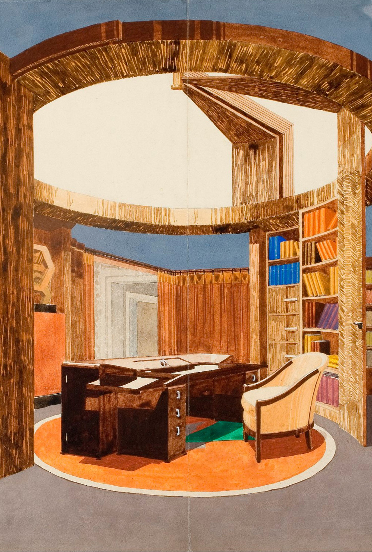 Office-library, design by Pierre Chareau. From the exhibition 1925-2025. Cent ans d’Art Déco, Musée des Arts Décoratifs – Photo courtesy Musée des Arts Décoratifs