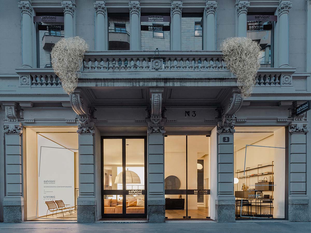 Contemporary scenographies for Living Divani in Milan