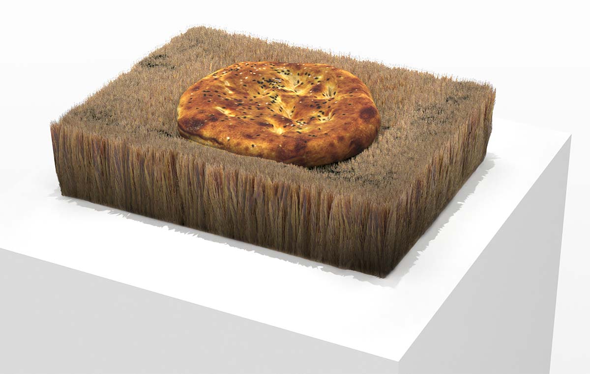Bread Tray made with local reeds from Karakalpakstan, Uzbekistan by Didi NG Wing Yin - Photo © courtesy of ACDF & Didi NG Wing Yin