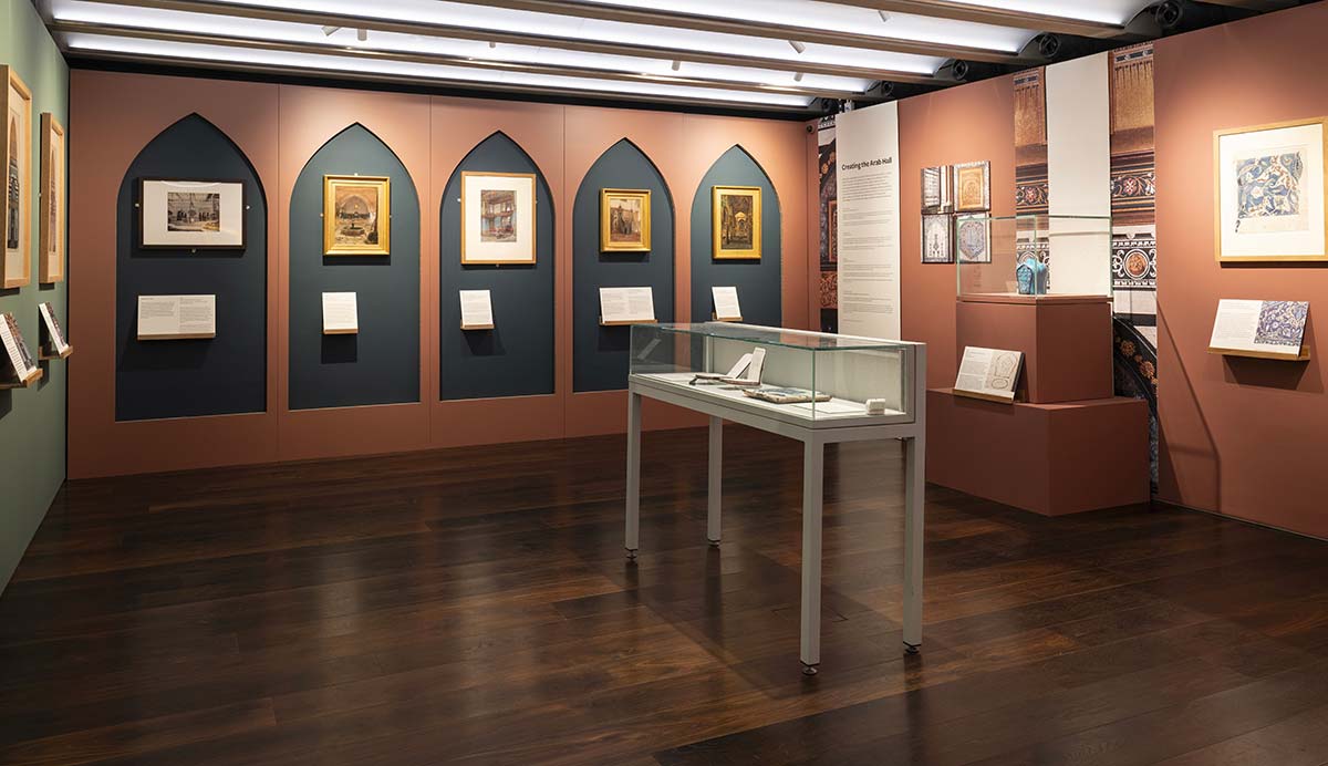The Arab Hall: Past and Present, Tavolozza Drawings Gallery - Photo © Siobhan Doran, courtesy of RBKC
